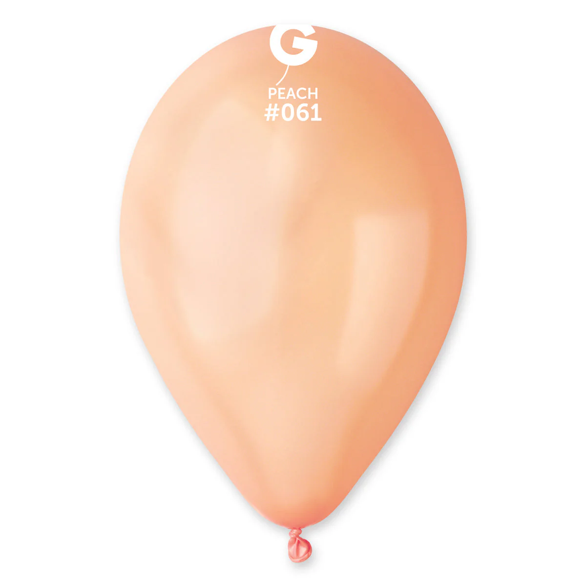 12" Gemar Latex Balloons (Bag of 50) Metallic Peach
