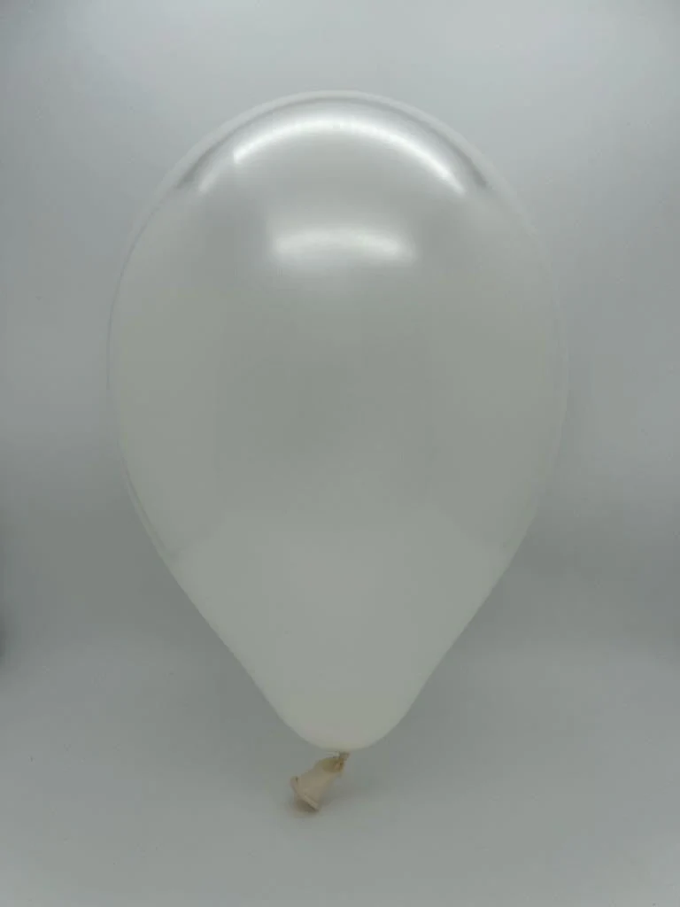 12" Gemar Latex Balloons (Bag of 50) Metallic White - Image 2