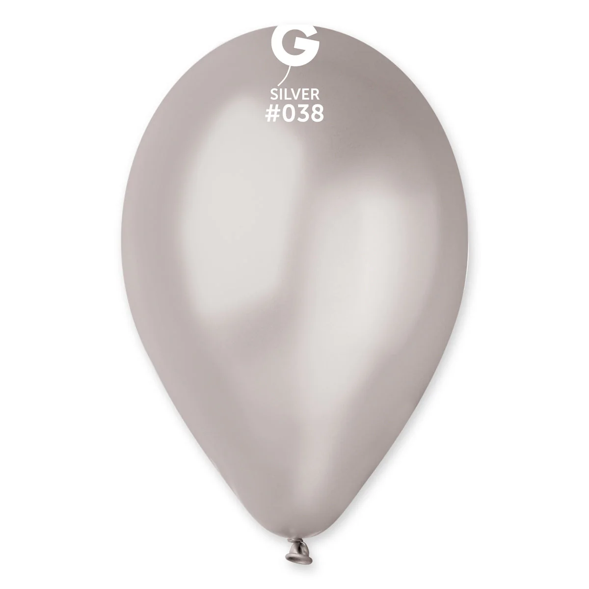 12" Gemar Latex Balloons (Bag of 50) Metallic Silver