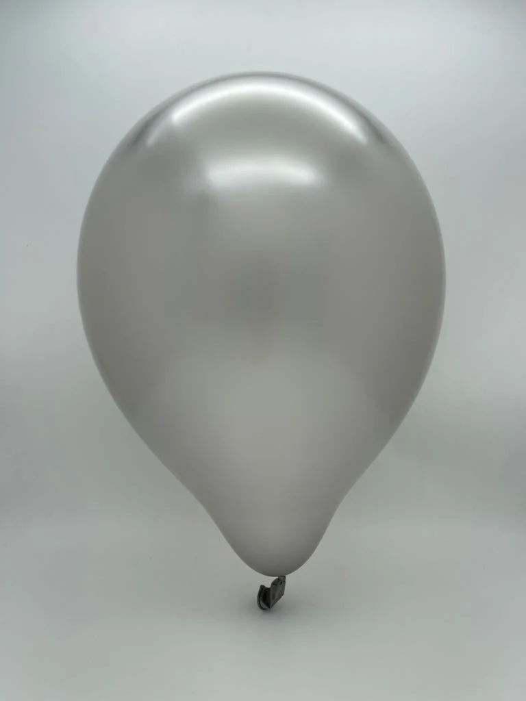 12" Kalisan Latex Balloons Metallic Silver (50 Per Bag) Discontinued Replaced with 11170032 - Image 2