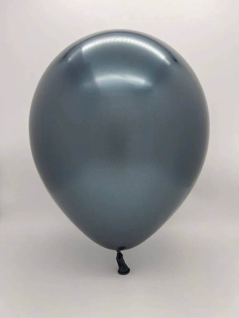 12" Kalisan Latex Balloons Mirror Navy (50 Per Bag) - Image 2
