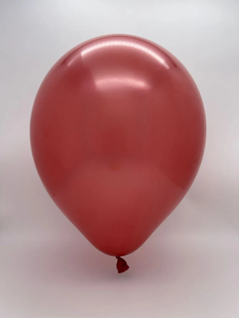12" Kalisan Latex Balloons Mirror Red (50 Per Bag) - Image 2