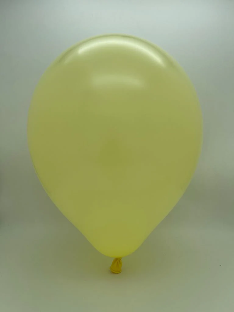 12" Kalisan Latex Balloons Pastel Matte Macaron Yellow (50 Per Bag) - Image 2