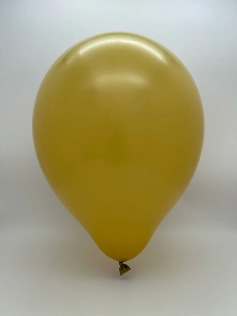 12" Kalisan Latex Balloons Retro Mustard (50 Per Bag) - Image 2