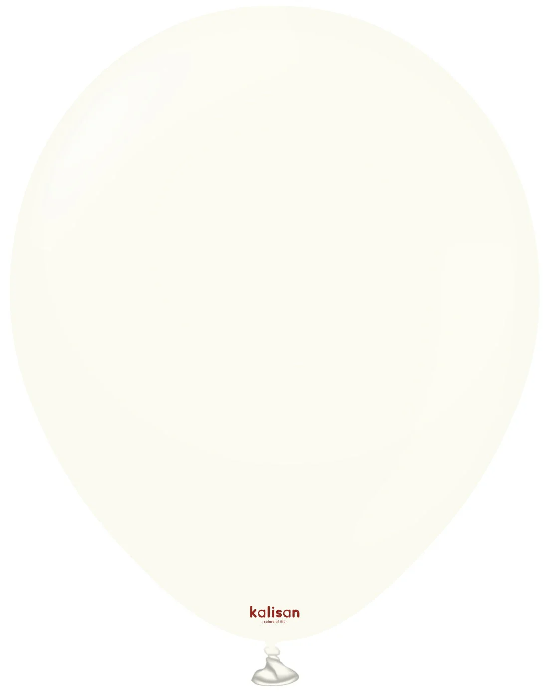 12" Kalisan Latex Balloons Retro White (50 Per Bag)