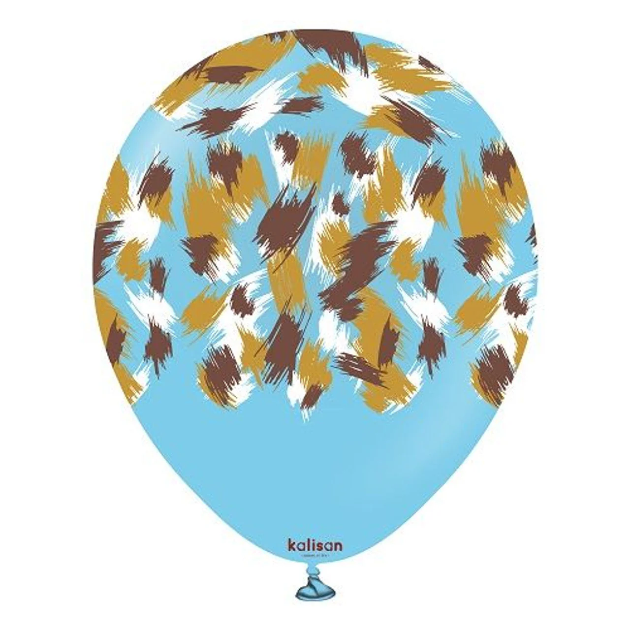 12" Kalisan Latex Balloons Printed Safari Savanna Baby Blue (25 Count)