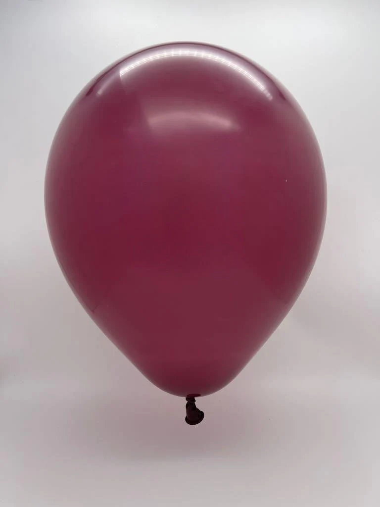 12" Kalisan Latex Balloons Standard Burgundy (50 Per Bag) - Image 2