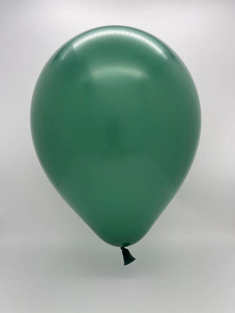 12" Kalisan Latex Balloons Standard Dark Green (50 Per Bag) - Image 2