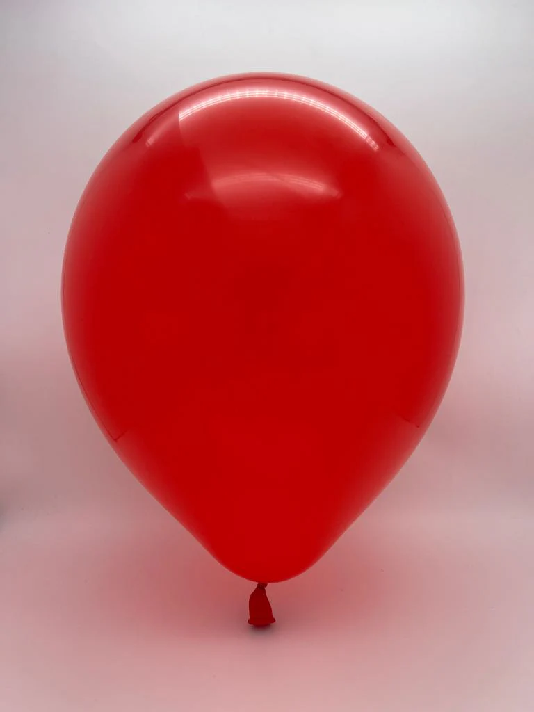 12" Kalisan Latex Balloons Standard Red (50 Per Bag) - Image 2