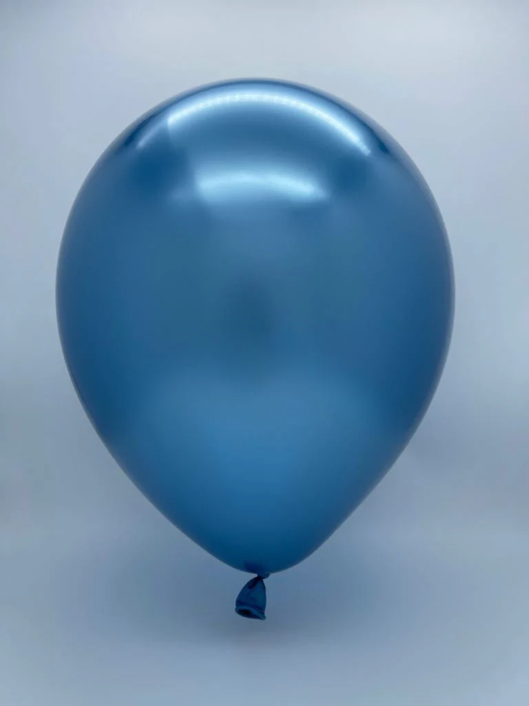 12" Kalisan Latex Heart Balloons Mirror Blue (50 Per Bag) - Image 2