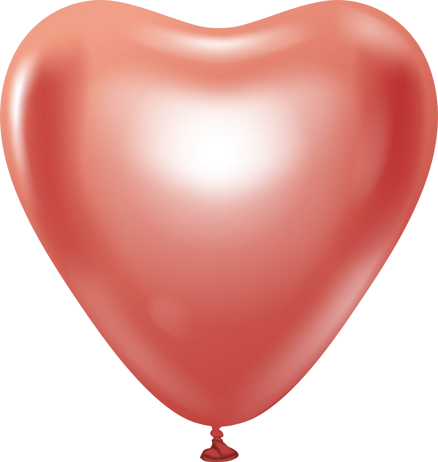 12" Kalisan Latex Heart Balloons Mirror Red (50 Per Bag)