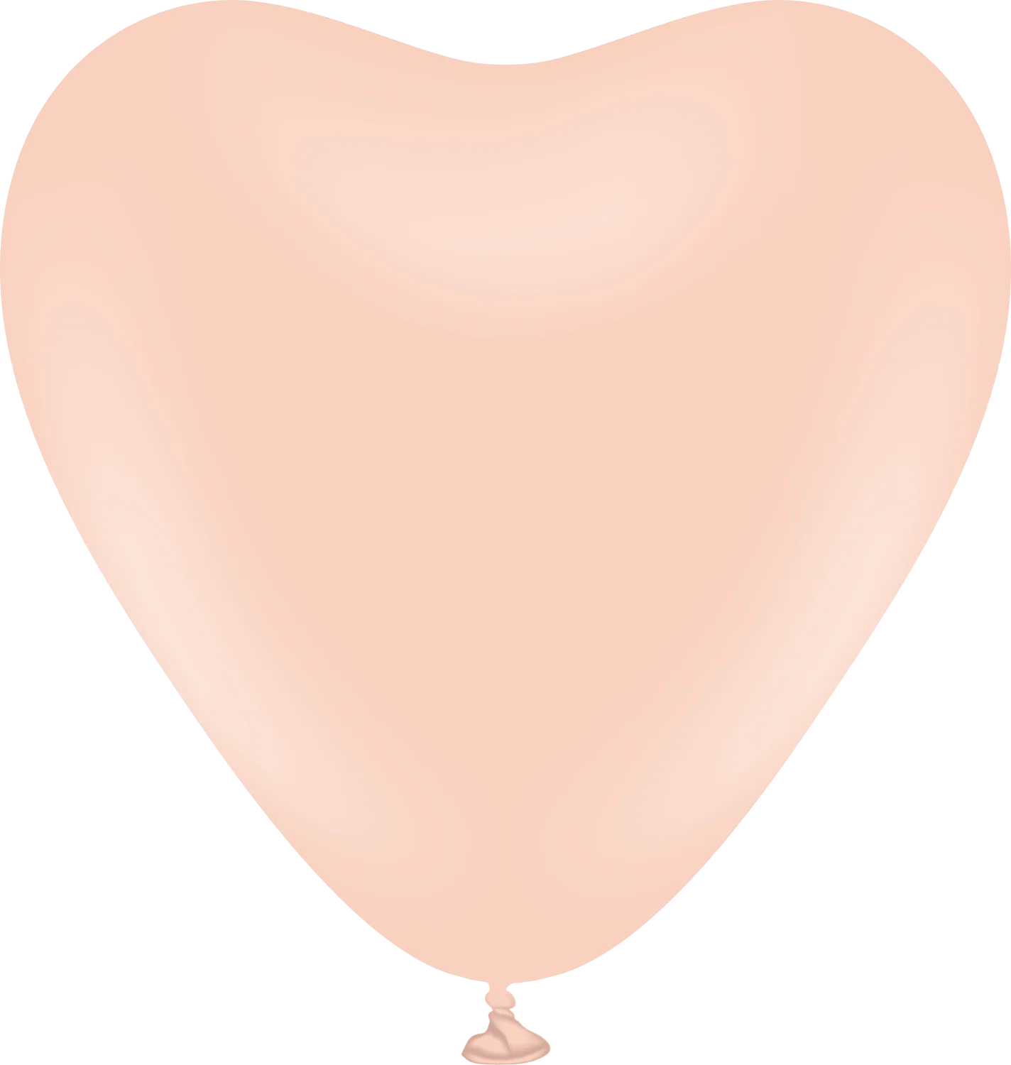 12" Kalisan Latex Heart Balloons Pastel Matte Macaron Salmon (50 Per Bag)