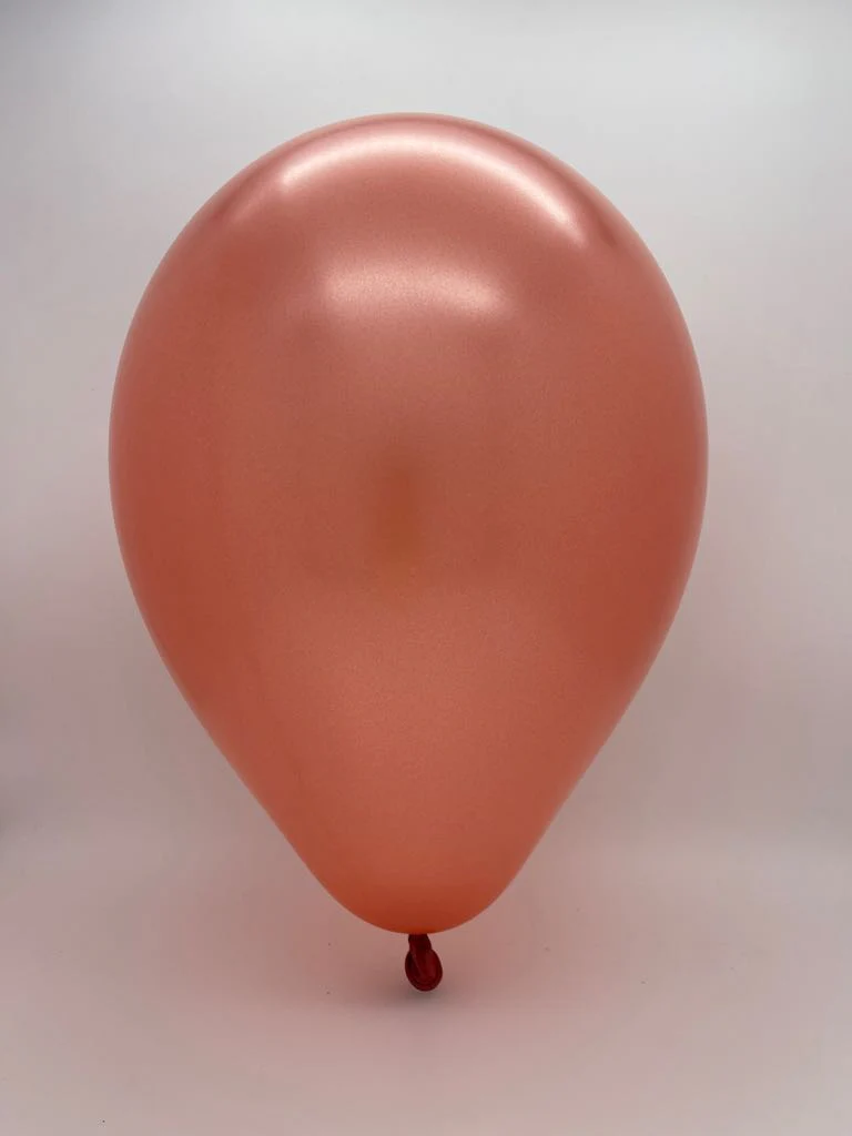 12" Metallic Copper Decomex Latex Balloons (100 Per Bag) - Image 2