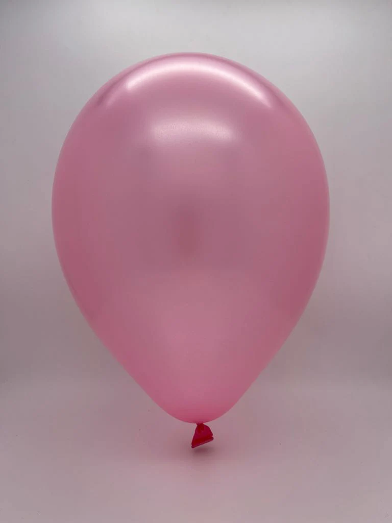 12" Metallic Light Pink Decomex Latex Balloons (100 Per Bag) - Image 2