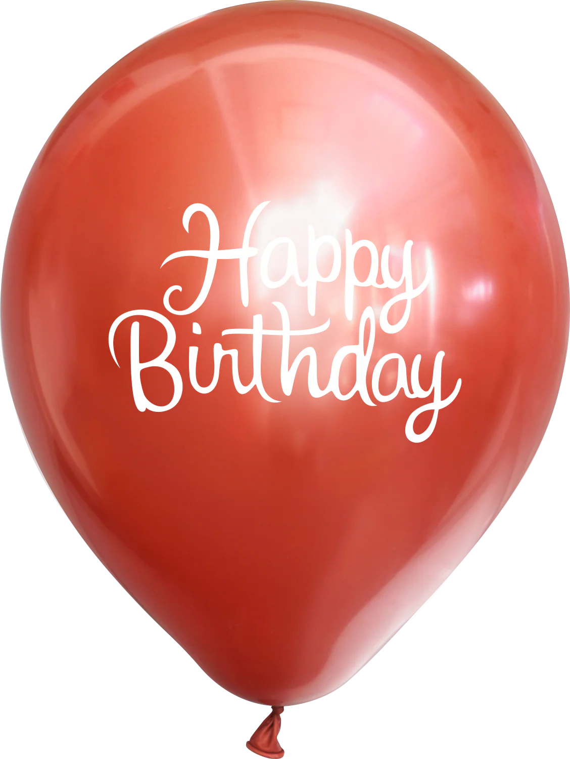 12" Mirror Happy Birthday Red Latex Balloons (25 Per Bag) 2 Side Print