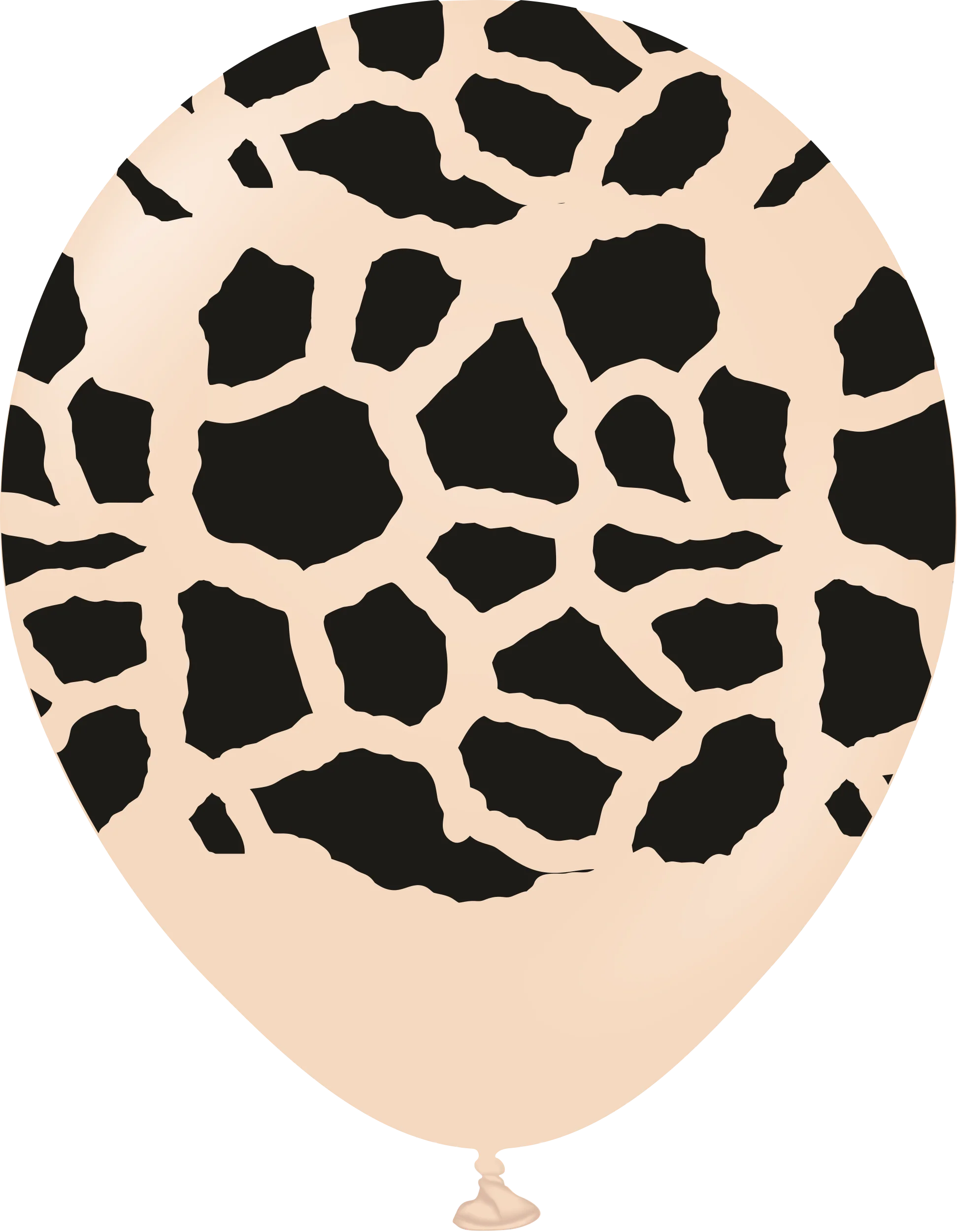 12" Safari Cow Printed Blush Kalisan Latex Balloons (25 Per Bag)