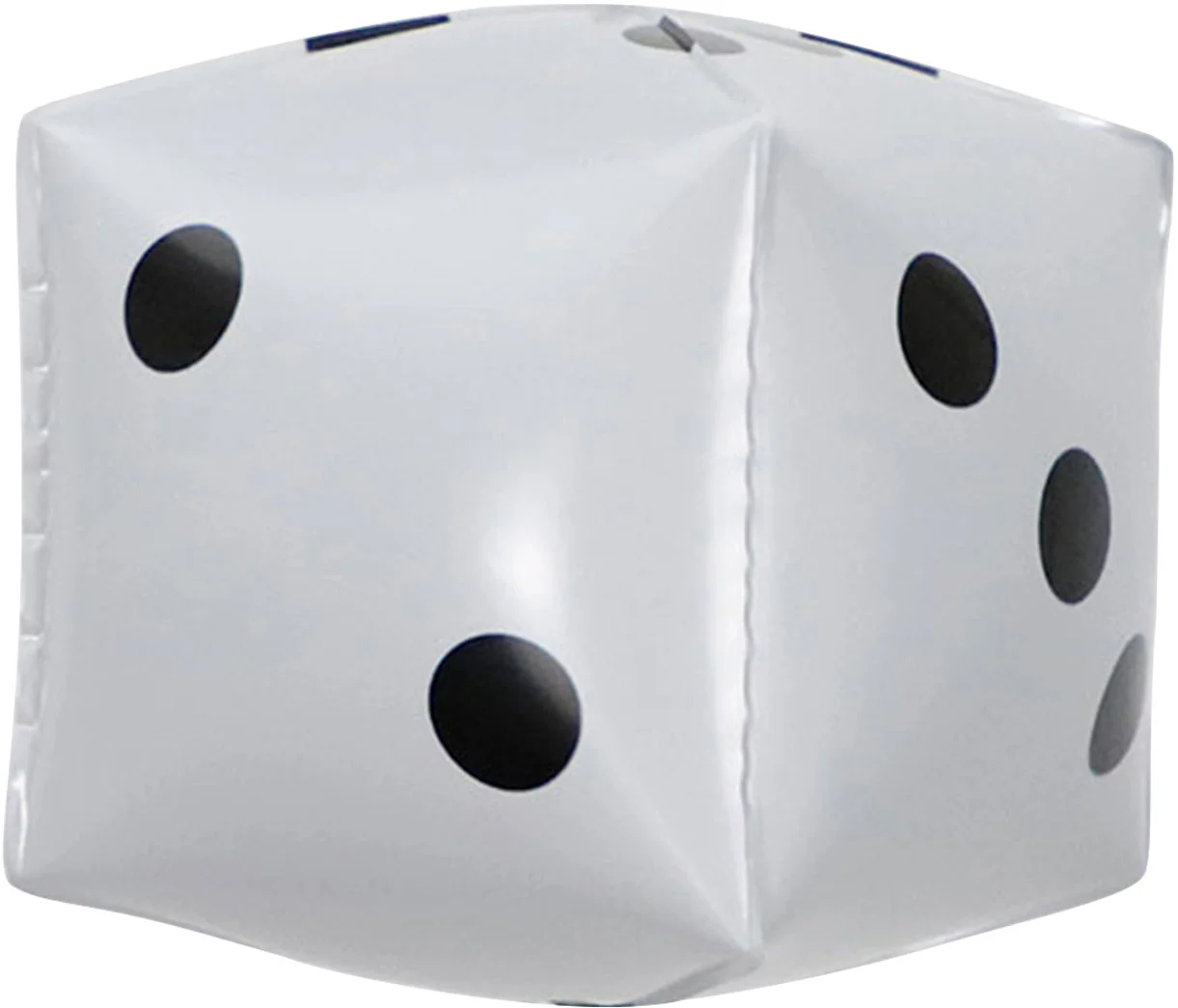 12" Airfill Only White Dice Casino Foil Balloon