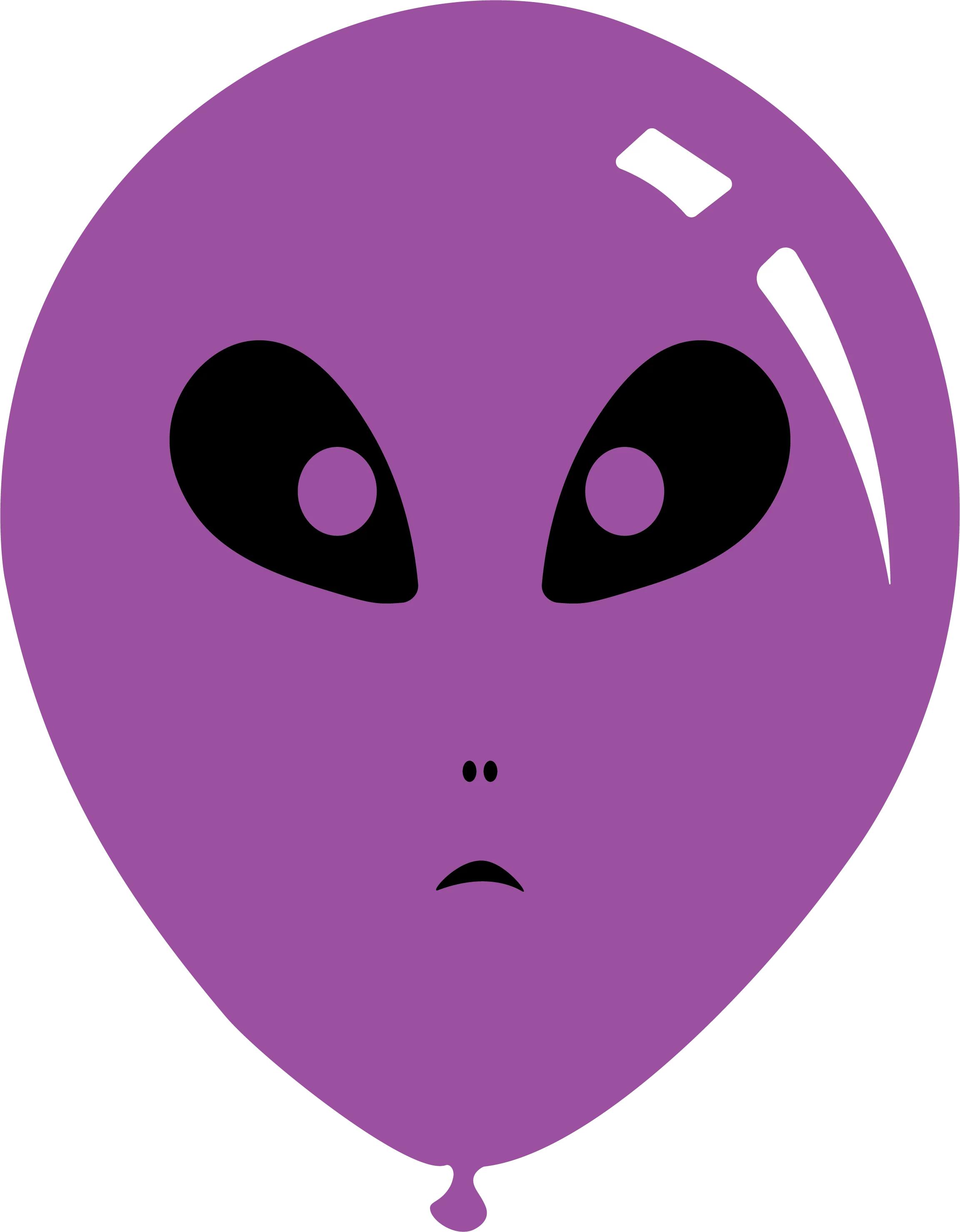 12" Alien Printed Single Sided Latex Balloon (25 Per Bag) Decomex Lavender
