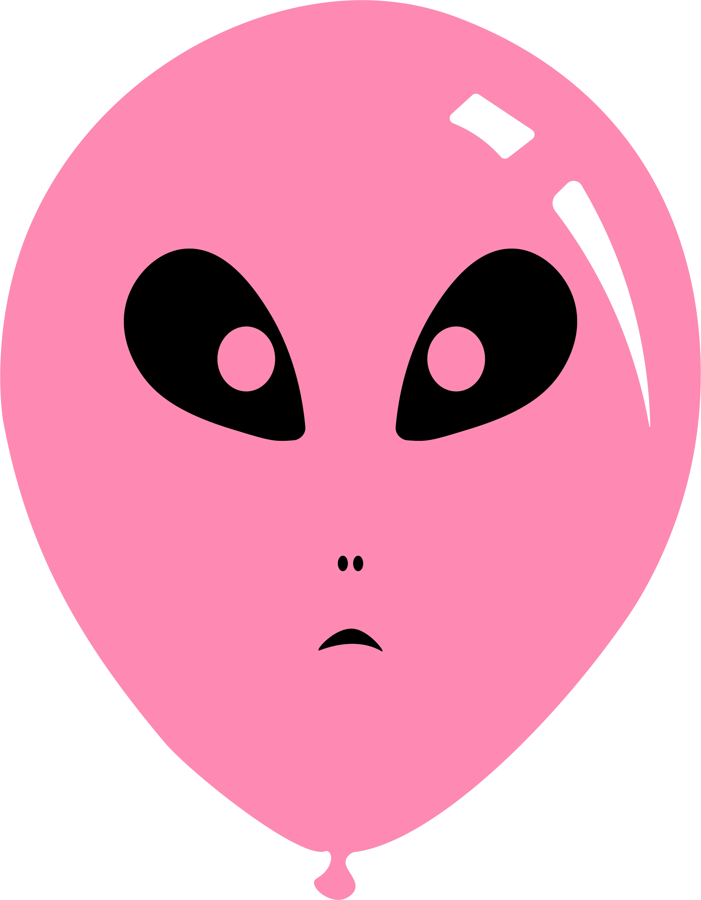 12" Alien Printed Single Sided Latex Balloon (25 Per Bag) Decomex Pink