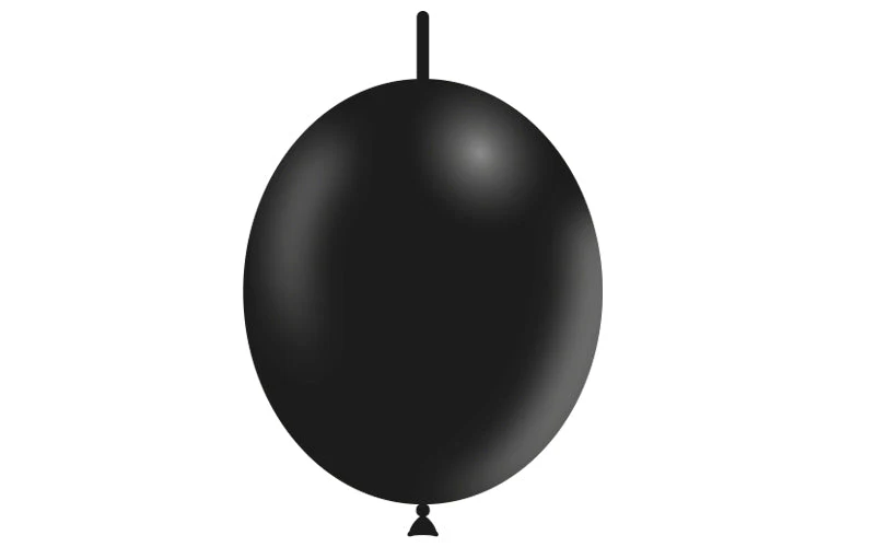 12'' Balloonia Brand Professional Line Latex Balloons Decolink Standard Black (50 Per Bag) - Image 3