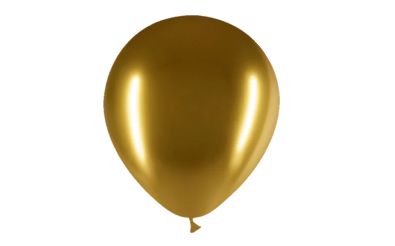 12'' Balloonia Latex Balloons Professional Line Brilliant Gold (50 Per Bag) - Image 3