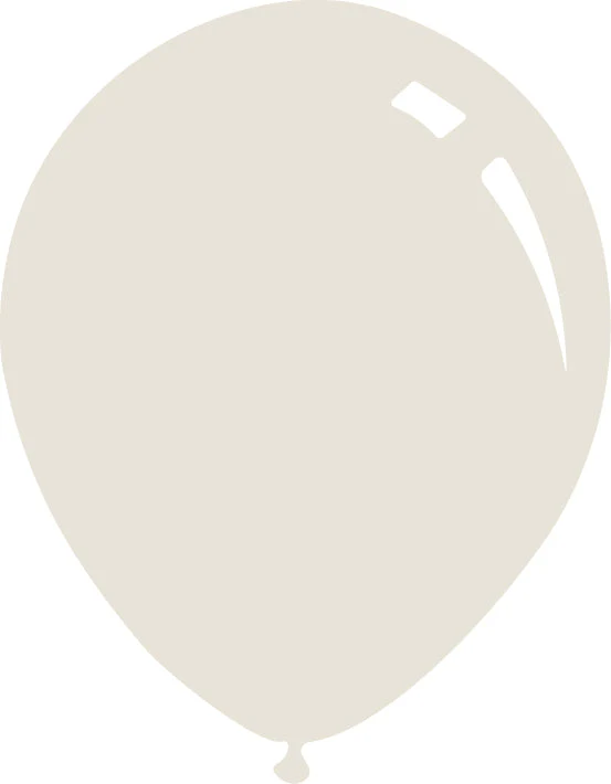 12" Deco Dusty White Decomex Latex Balloons (100 Per Bag)