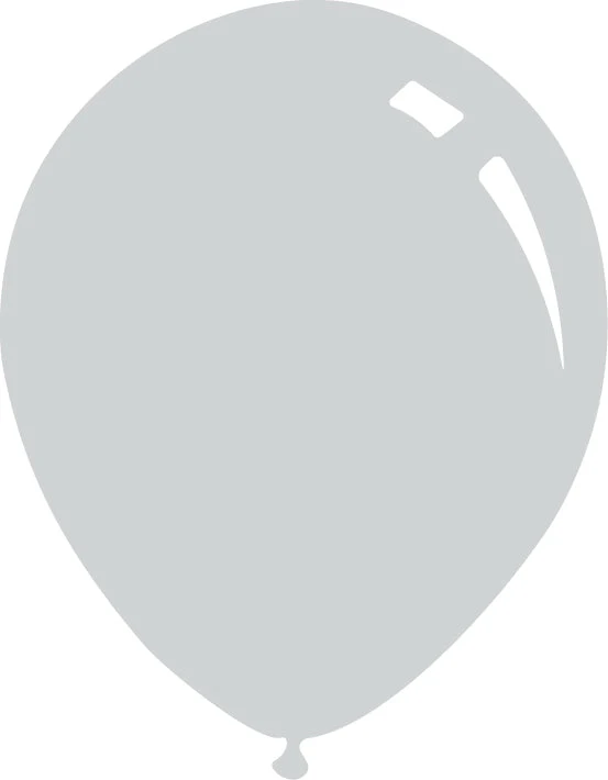 12" Deco Light Grey Decomex Latex Balloons (100 Per Bag)