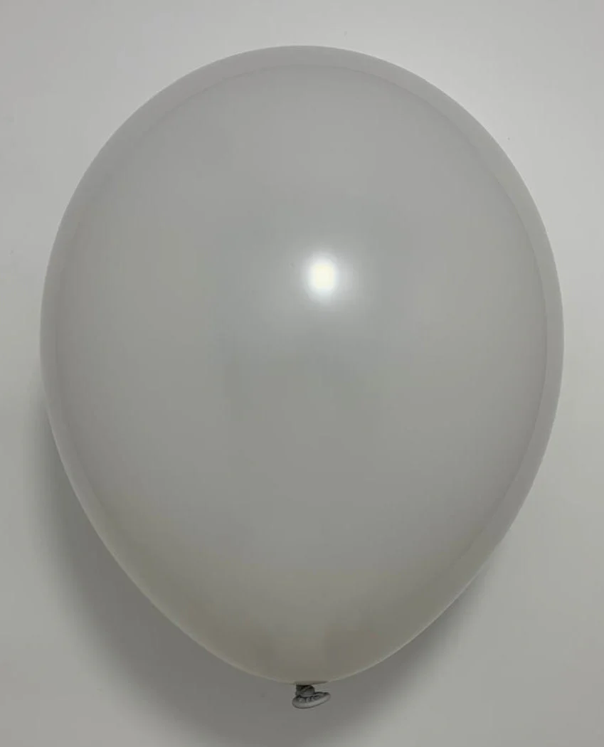 12" Deco Light Grey Decomex Latex Balloons (100 Per Bag) - Image 2