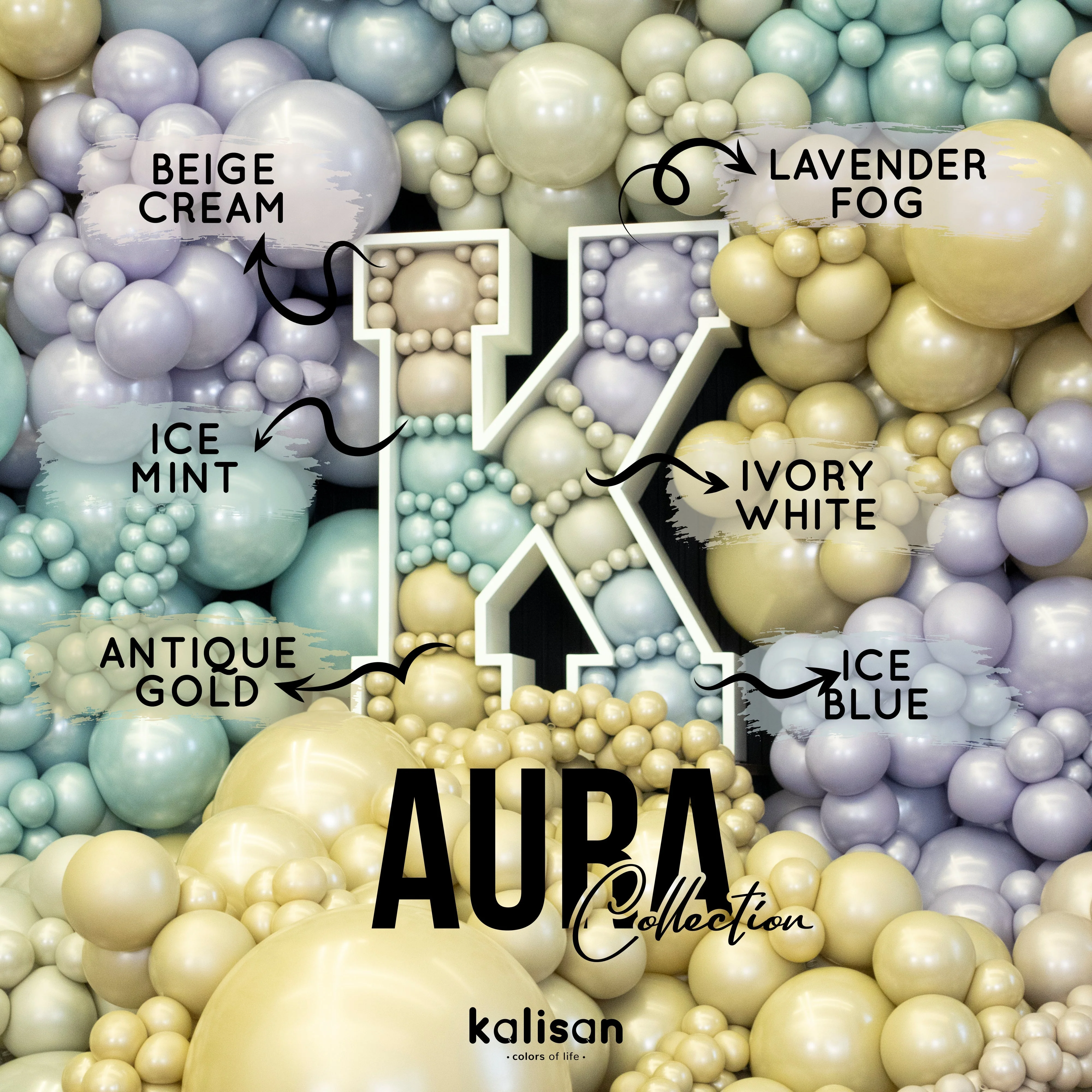 12" Kalisan Brand Latex Balloons Aura Antique Gold - XL SuperSize Bag Count (250 Per Bag) - Image 28