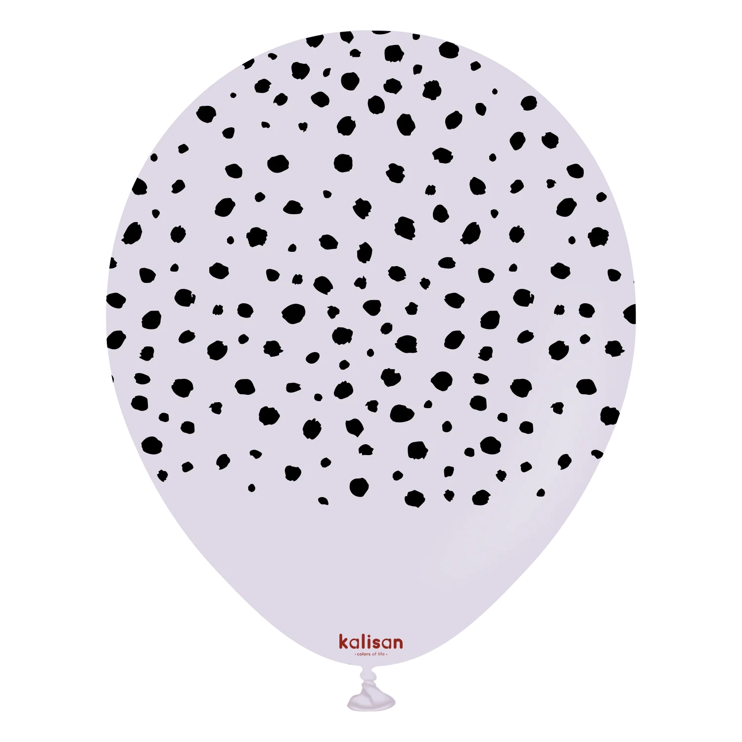 12" Kalisan Printed Cheetah Macaron Lilac (25 Per Bag) Latex Balloons