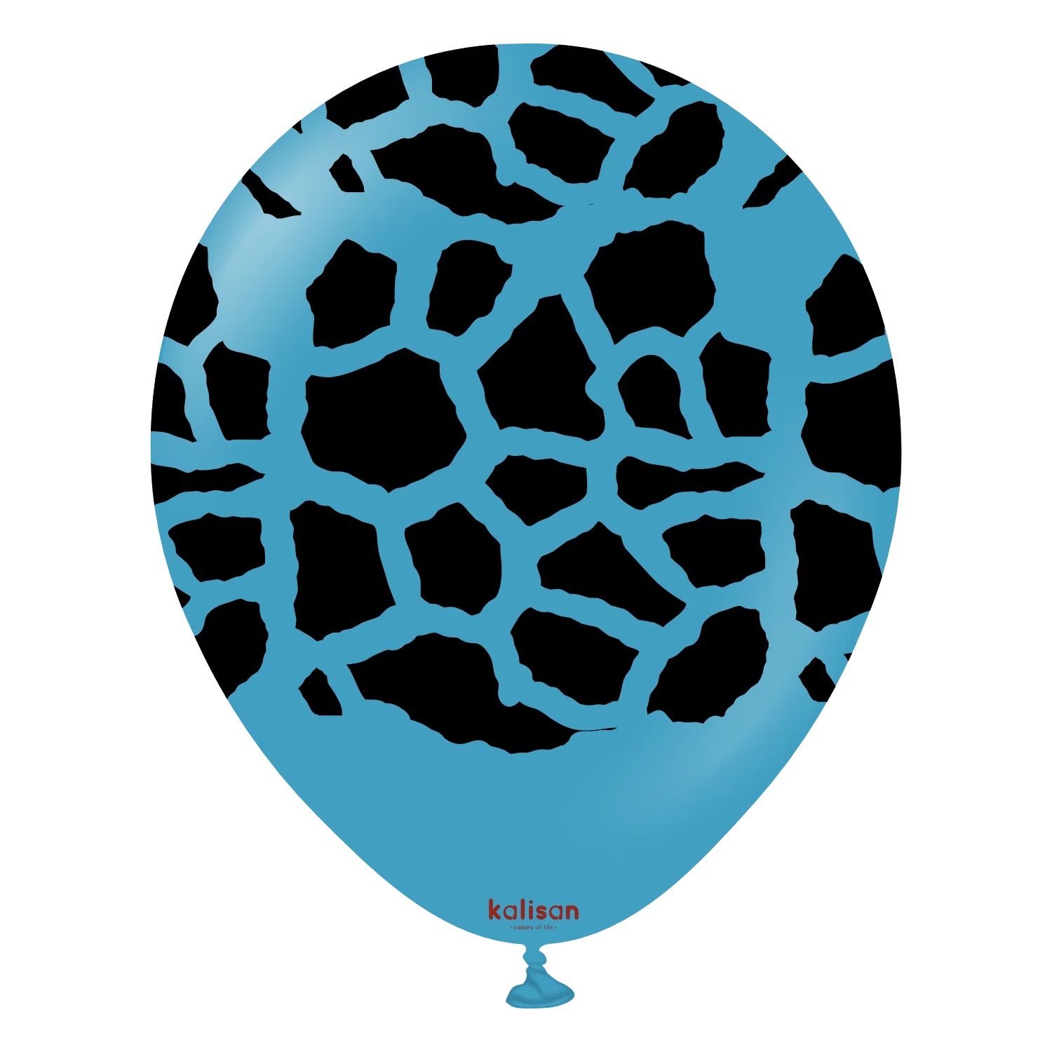 12" Kalisan Printed Giraffe Deep Blue (25 Per Bag) Latex Balloons