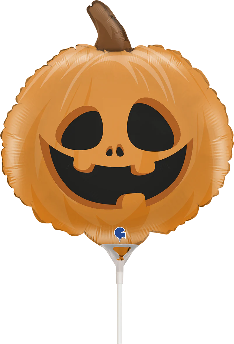 13" Airfill Only (Sticks Sold Separately) Pumpkin Mini Foil Balloon