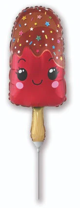 13" Airfill Only (Sticks Sold Separately) Red Ice Lolly Mini Foil Balloon