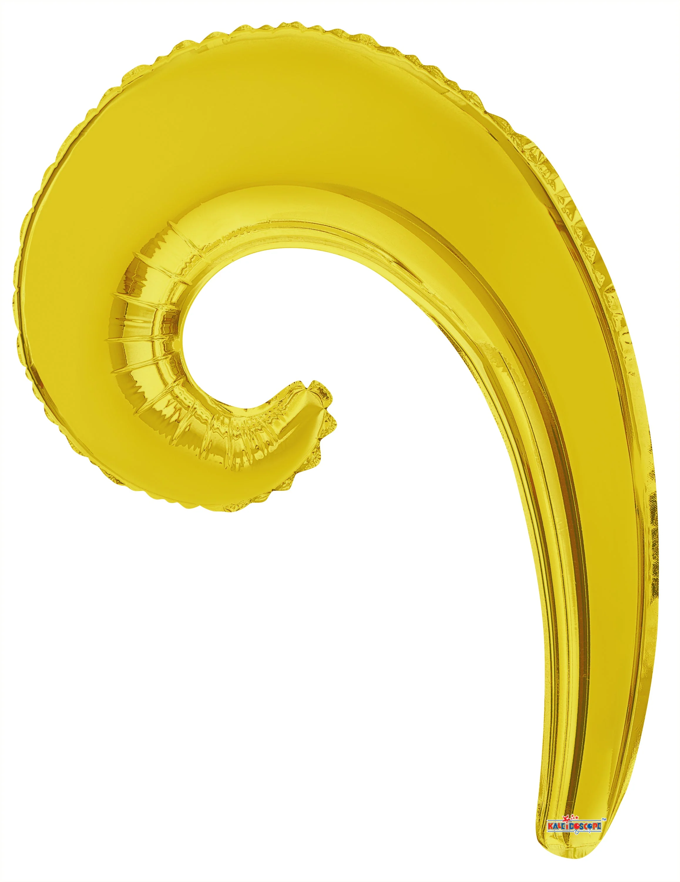 14" Airfill Only Airfill Only Kurly Wave Gold Balloon