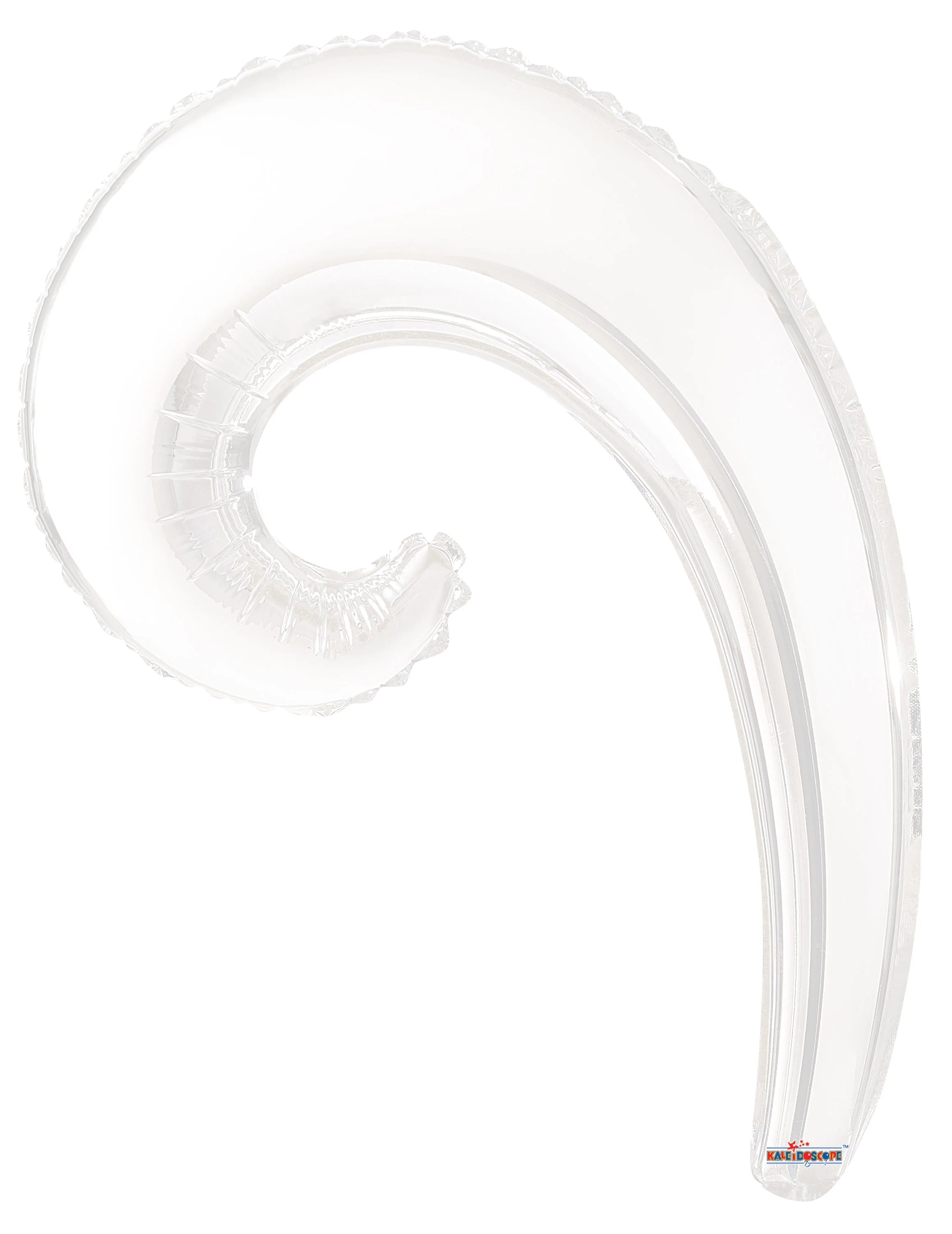 14" Airfill Only Airfill Only Kurly Wave White Gellibean Balloon