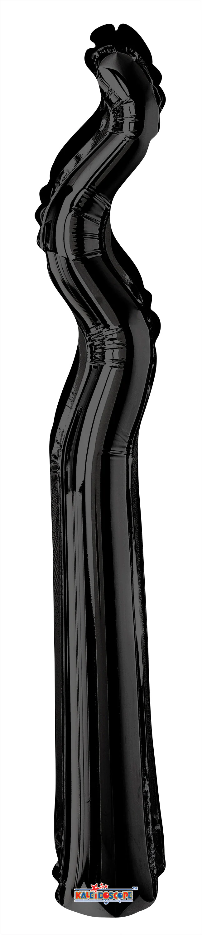 14" Airfill Only Airfill Only Kurly Zig Zag Black Gellibean Balloon