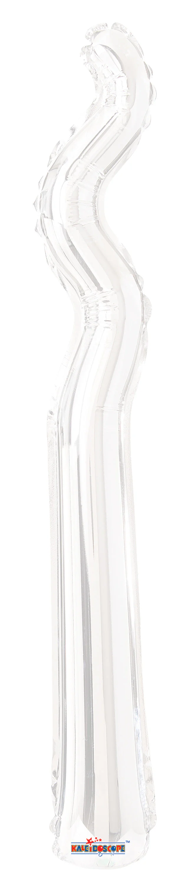 14" Airfill Only Airfill Only Kurly Zig Zag White Gellibean Balloon