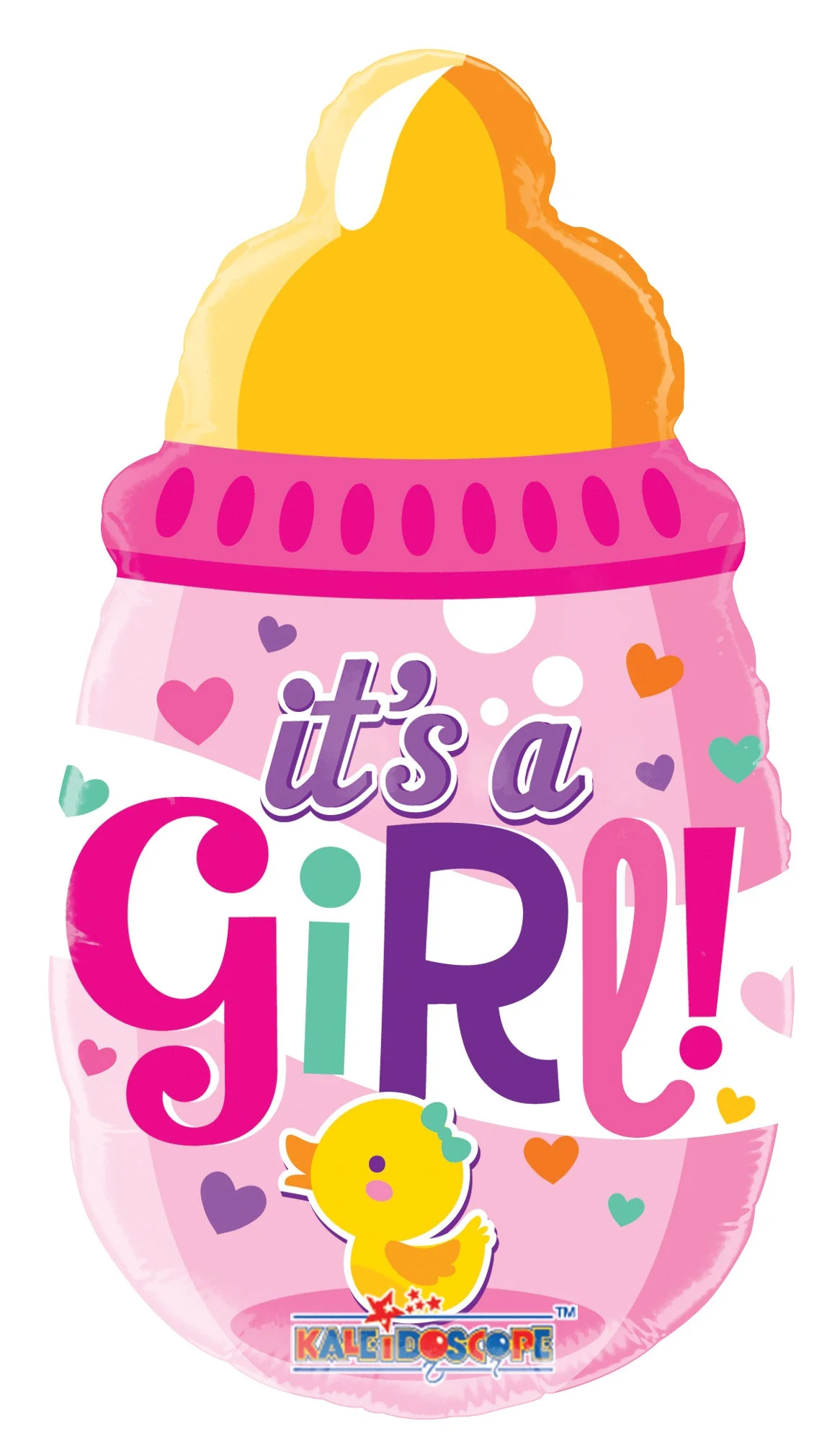 14" Airfill Only (Sticks Sold Separately) Baby Bottle Girl Mini Shape Balloon