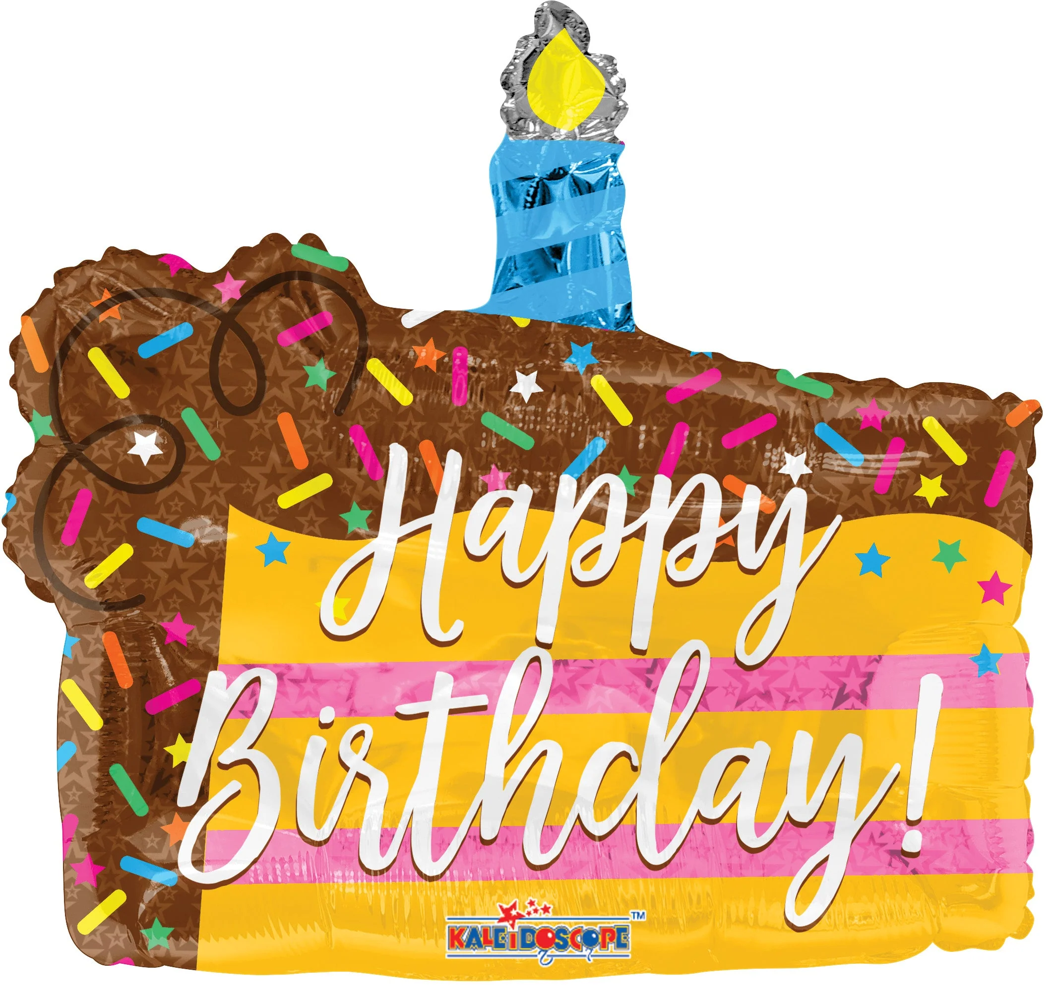14" Airfill Only (Sticks Sold Separately) Birthday Slice Shape Balloon with Valve