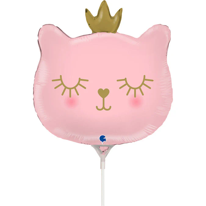 14" Airfill Only (Sticks Sold Separately) Cat Princess Foil Balloon