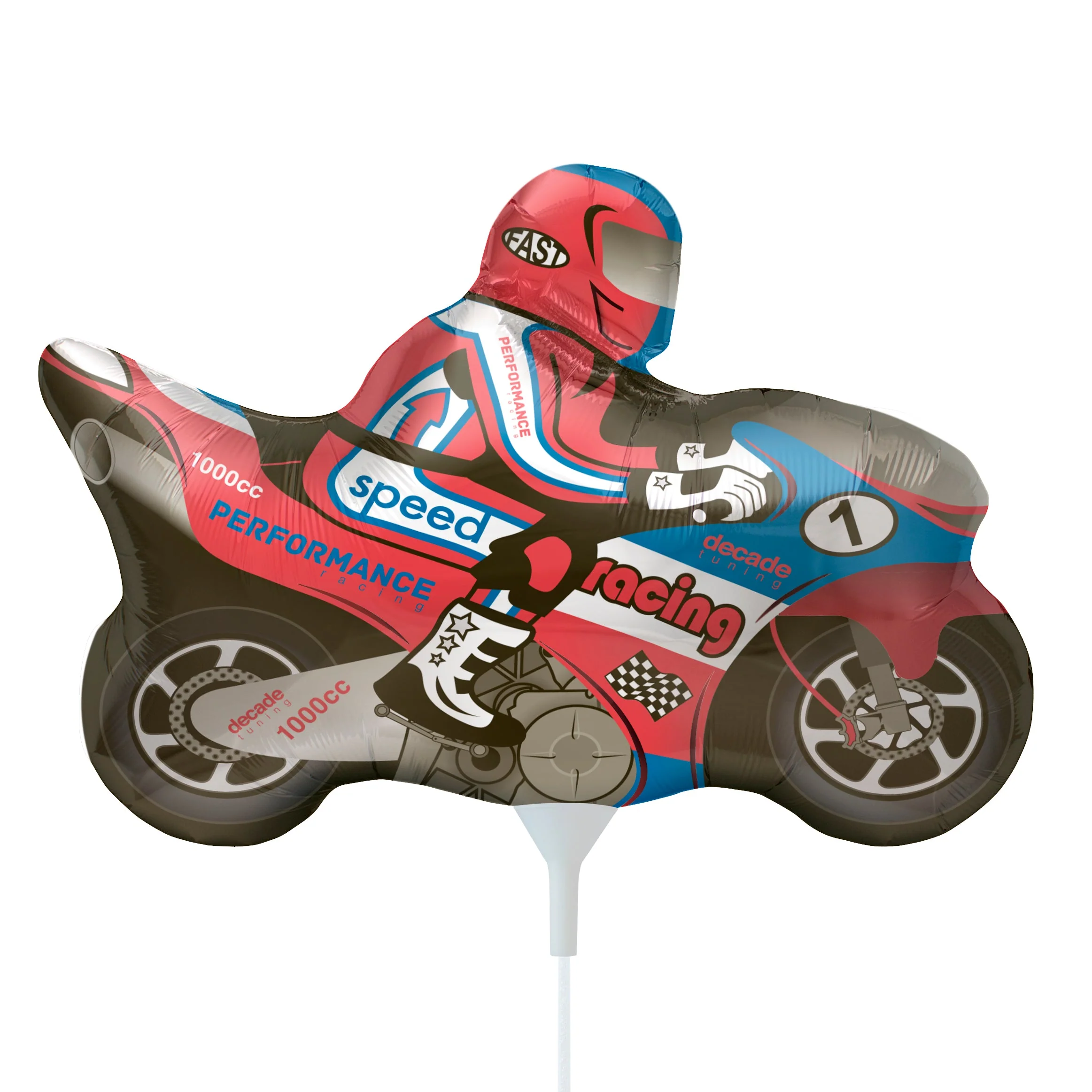 14" Airfill Only Foil Balloon Motorcycle