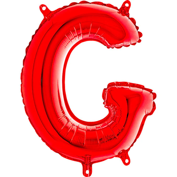 14" Airfill Only (Sticks Sold Separately) Foil Balloon Self Sealing Letter G Red
