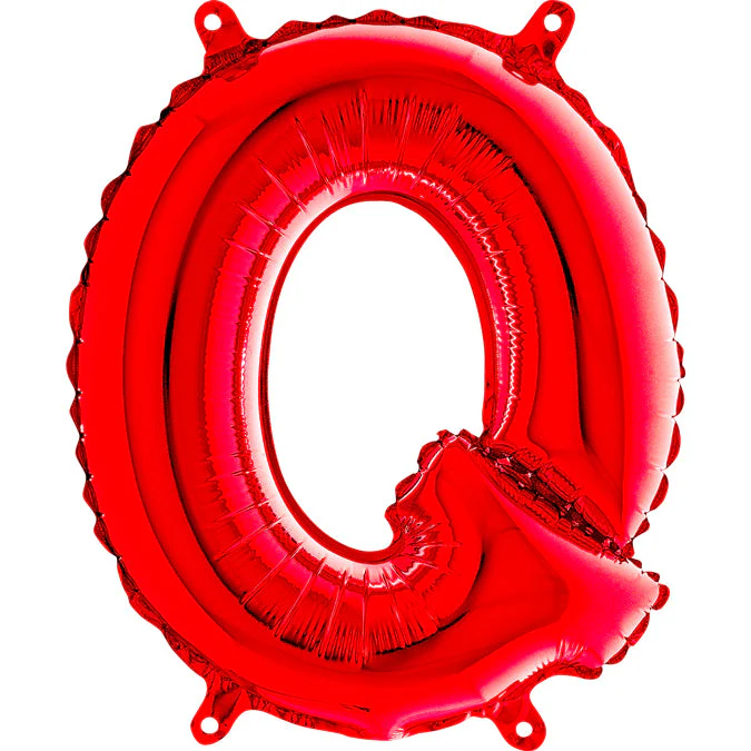 14" Airfill Only (Sticks Sold Separately) Foil Balloon Self Sealing Letter Q Red