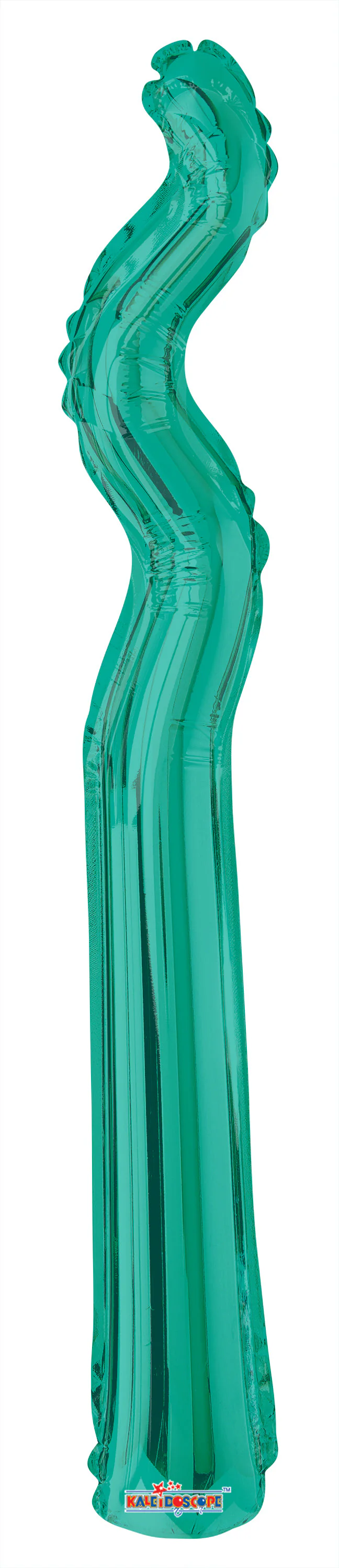 14" Airfill Only Kurly Zig Zag Turquoise Green Balloon