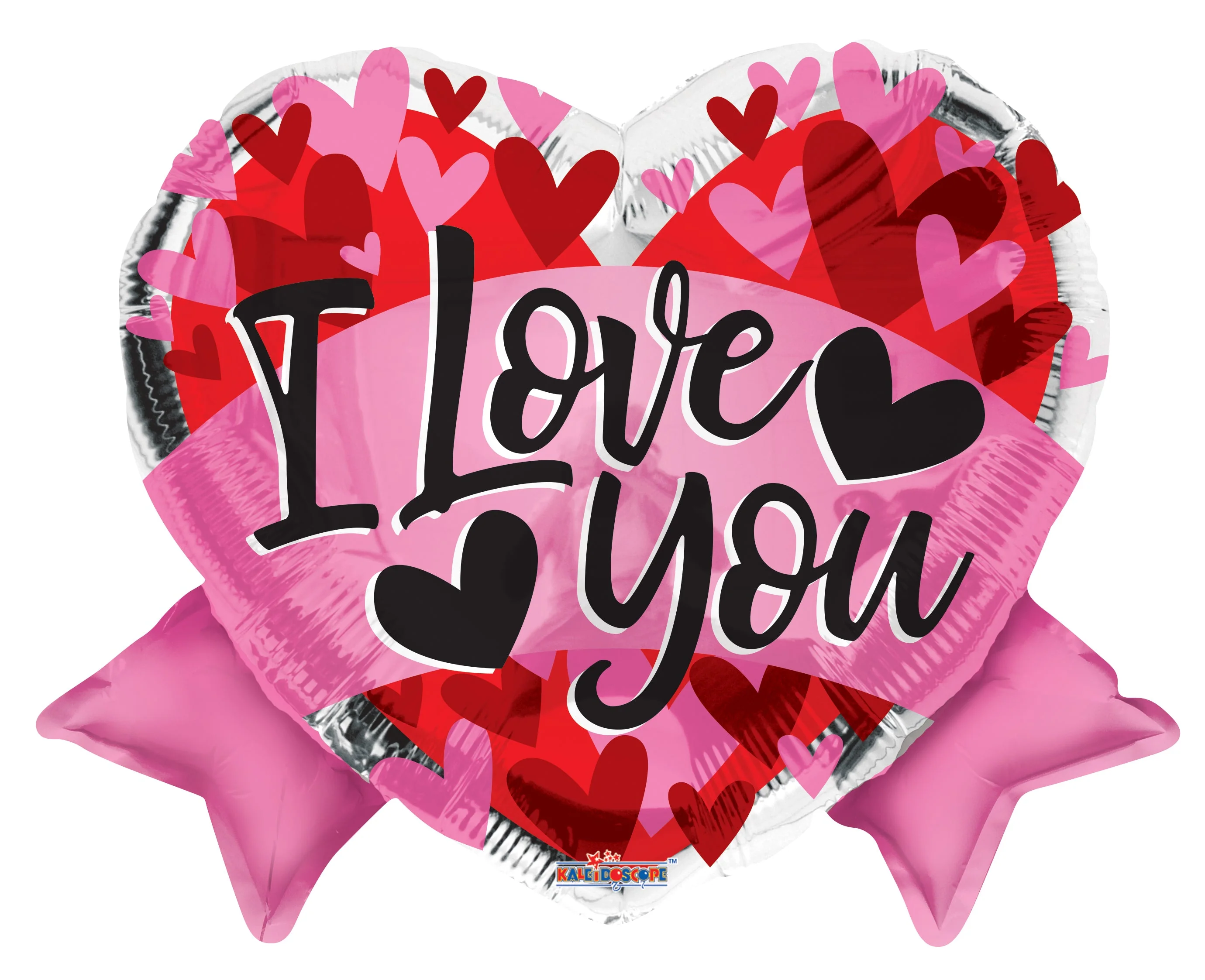 14" Airfill Only (Sticks Sold Separately) Love Heart With Banner Shape Foil Balloon