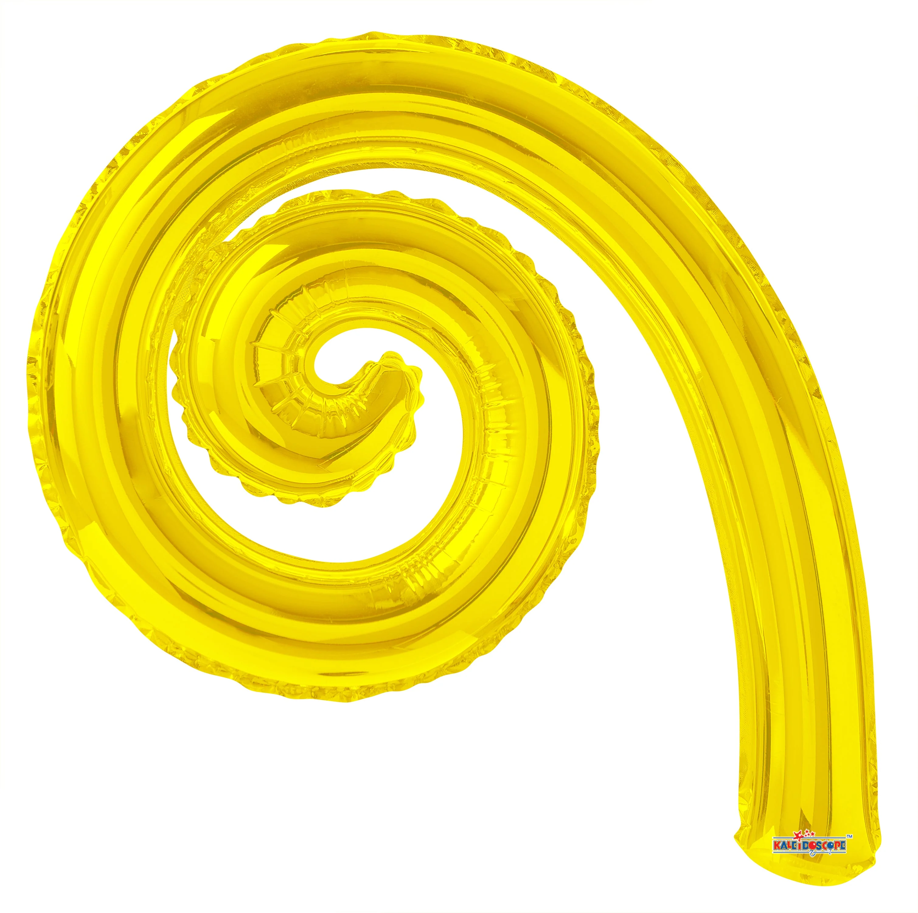 14" Airfill Only Kurly Spiral Yellow Balloon GELLIBEAN