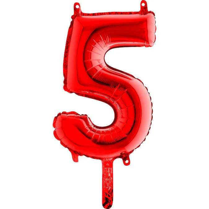 14" Airfill Only (Sticks Sold Separately) (Self Sealing) Number 5 Red Balloon