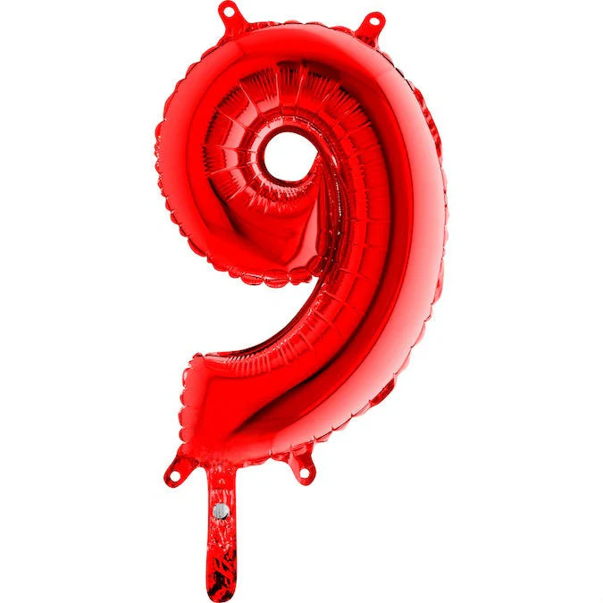 14" Airfill Only (Sticks Sold Separately) (Self Sealing) Number 9 Red Balloon