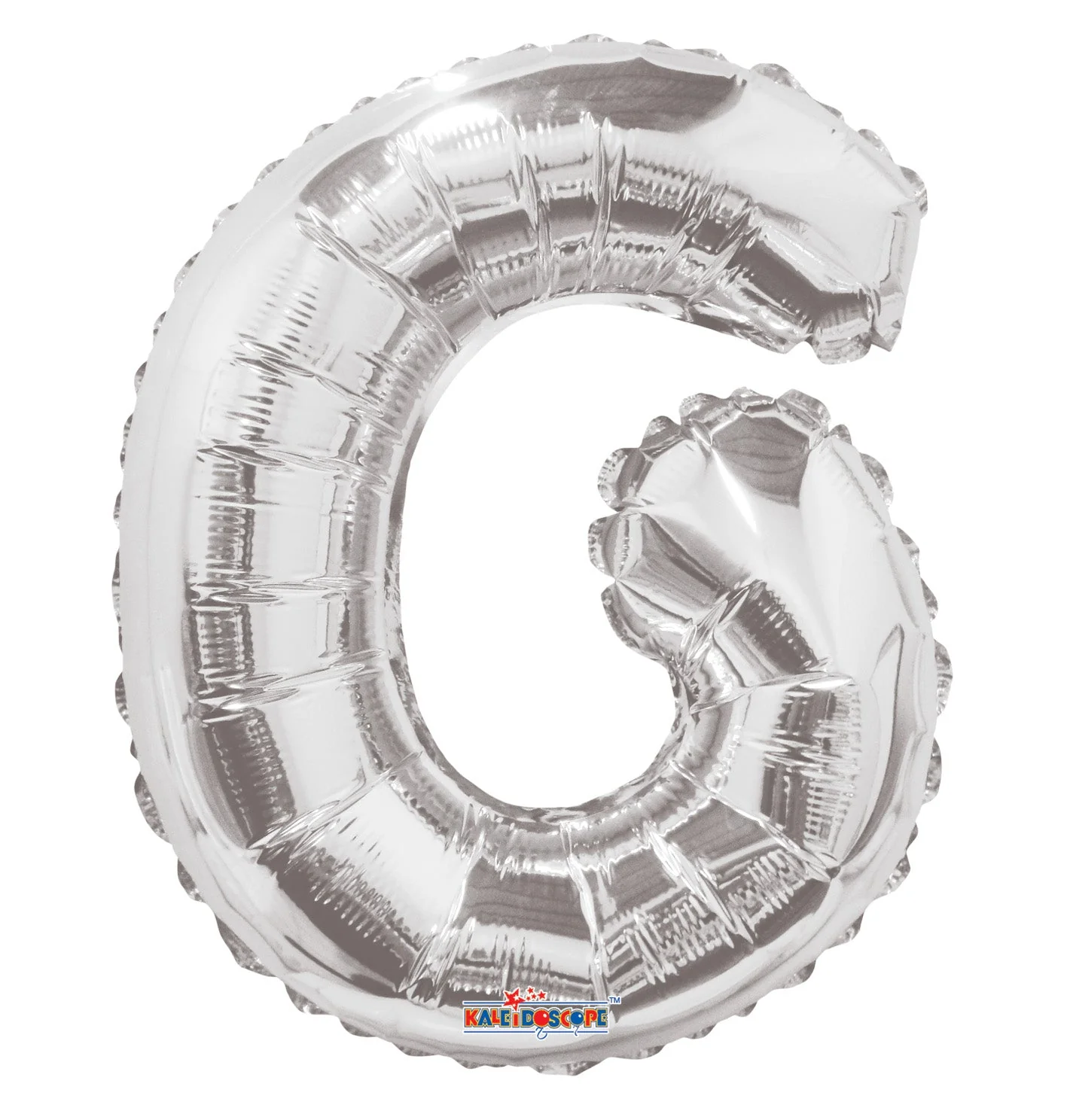 14" Airfill with Valve Only Letter G Silver Balloon (Sticks Sold Separately)