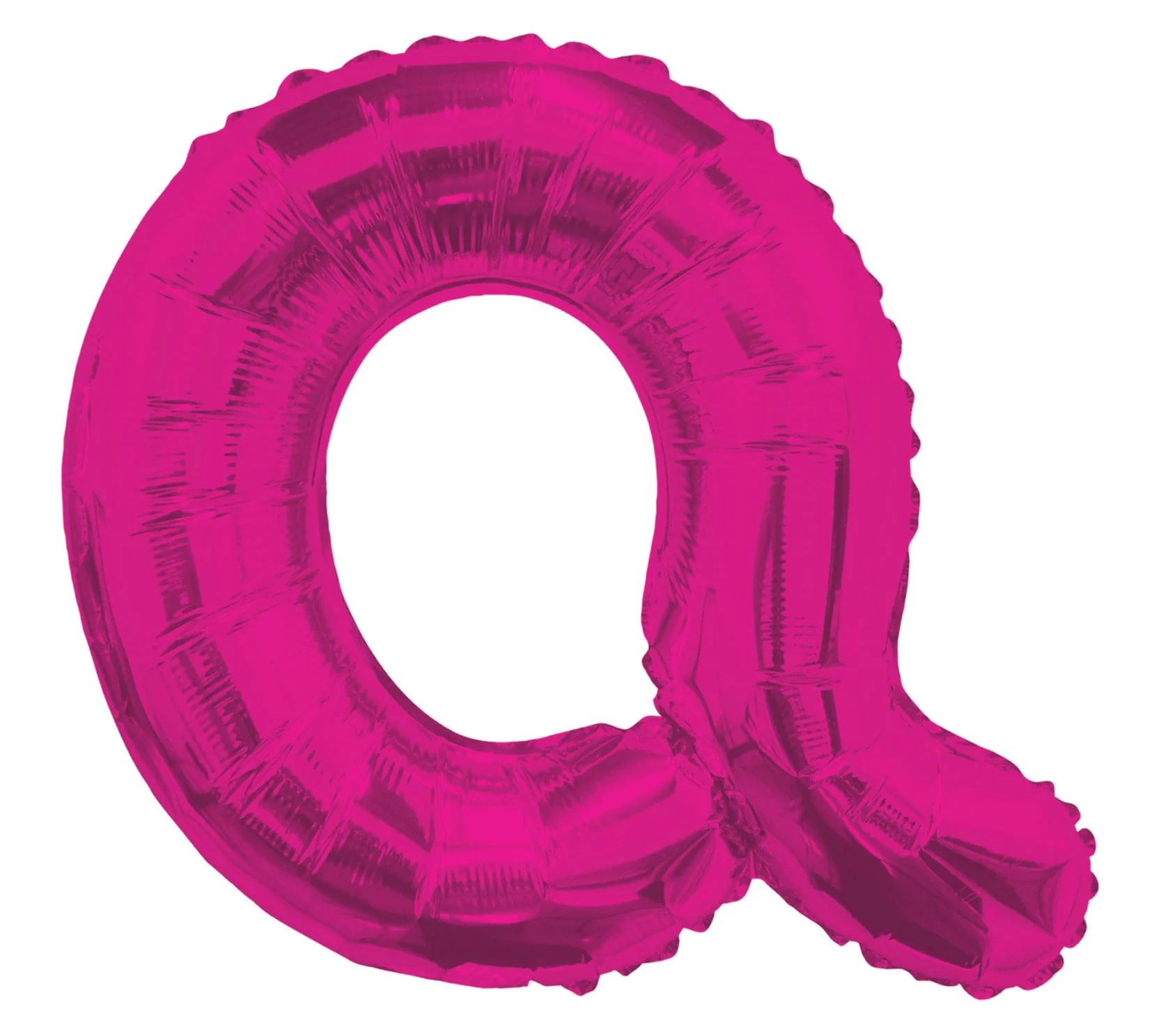 14" Airfill with Valve Only Letter Q Hot Pink Balloon (Sticks Sold Separately)